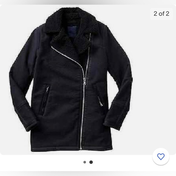 ISO*SIZE XXL*LOOKING TO BUY GAP BRAND ASYMMETRICAL SHERPA MOTO JACKET*SIZE XXL - Picture 3 of 5